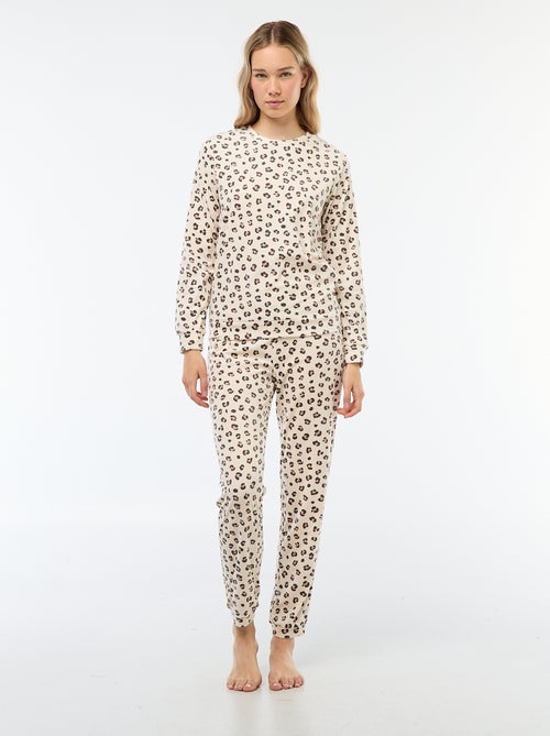 Conjunto de pijama comprido polar t-shirt + calças - 2 peças - Kiabi