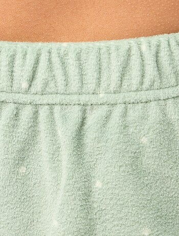 Conjunto de pijama comprido polar t-shirt + calças - 2 peças