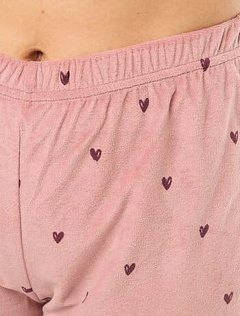 Conjunto de pijama comprido polar t-shirt + calças - 2 peças