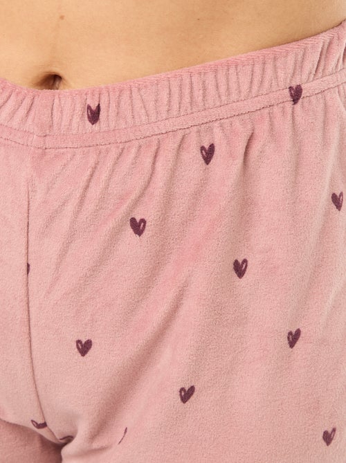 Conjunto de pijama comprido polar t-shirt + calças - 2 peças - Kiabi