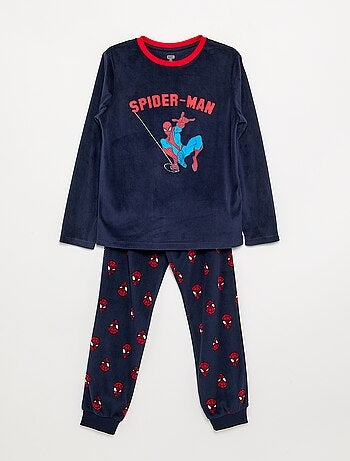 Conjunto de pijama comprido 'Spiderman' em polar - 2 peças