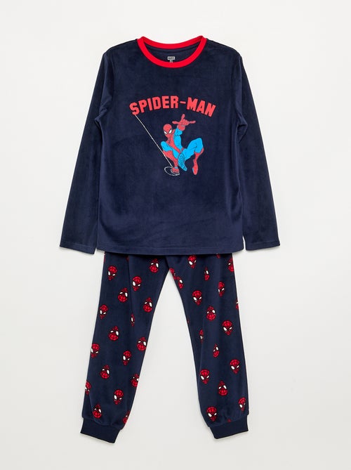 Conjunto de pijama comprido 'Spiderman' em polar - 2 peças - Kiabi