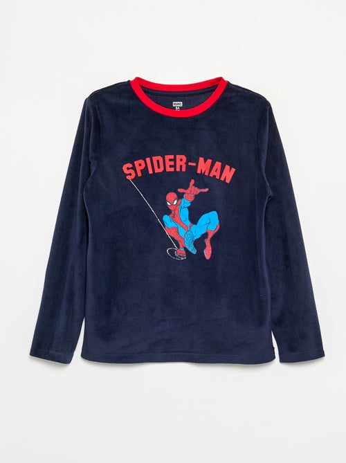 Conjunto de pijama comprido 'Spiderman' em polar - 2 peças - Kiabi