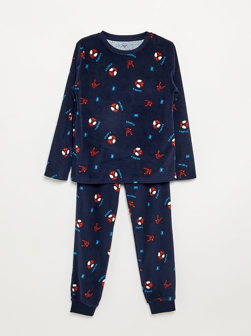 Conjunto de pijama comprido 'Spiderman' em polar - 2 peças - Kiabi