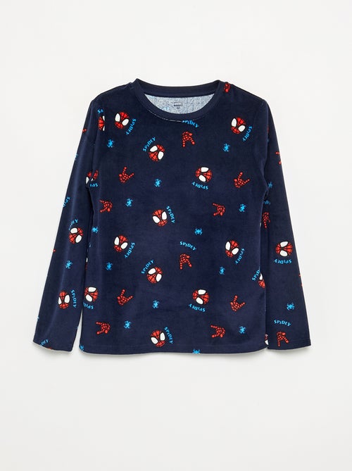 Conjunto de pijama comprido 'Spiderman' em polar - 2 peças - Kiabi