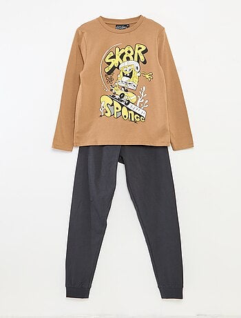 Conjunto de pijama comprido 'Sponge Bob' t-shirt + calças - 2 peças
