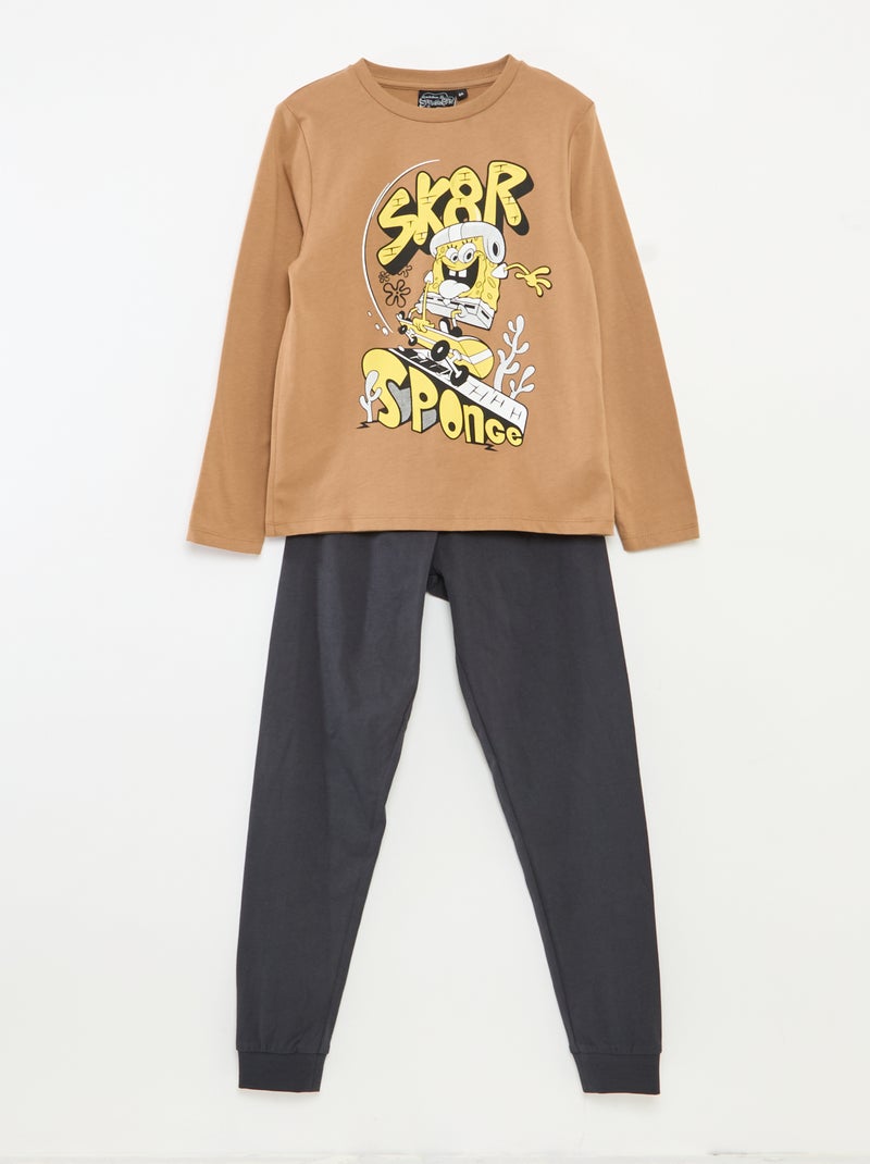 Conjunto de pijama comprido 'Sponge Bob' t-shirt + calças - 2 peças Azul - Kiabi
