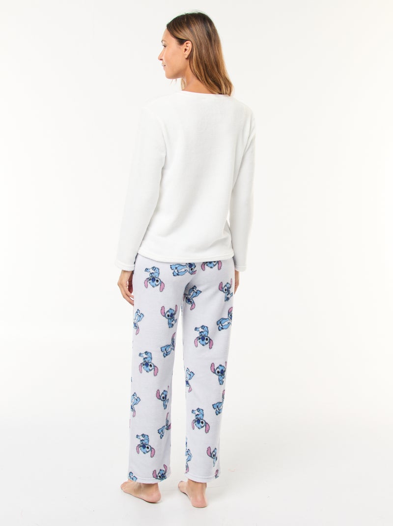 Conjunto de pijama comprido 'Stitch' 'Disney' em polar - 2 peças Azul - Kiabi