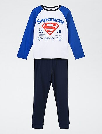 Conjunto de pijama comprido 'Super-Homem' da 'DC Comics' - 2 peças