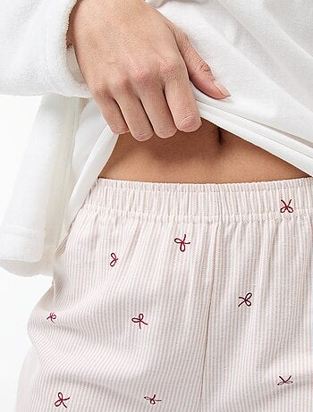 Conjunto de pijama comprido + sweatshirt com fecho de correr em polar - 3 peças