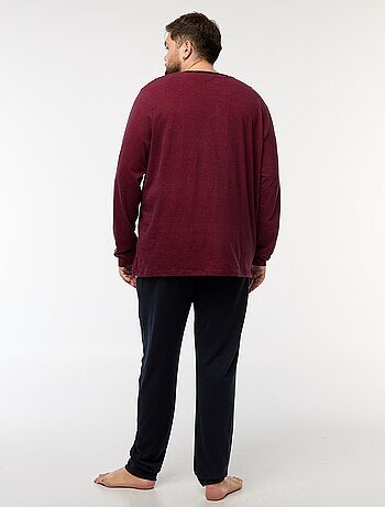 Conjunto de pijama comprido t-shirt + calças - 2 peças