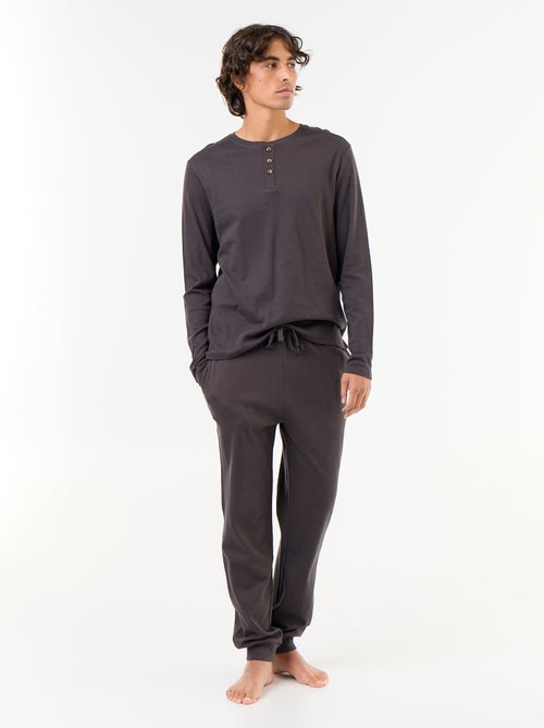 Conjunto de pijama comprido t-shirt + calças - 2 peças - Kiabi