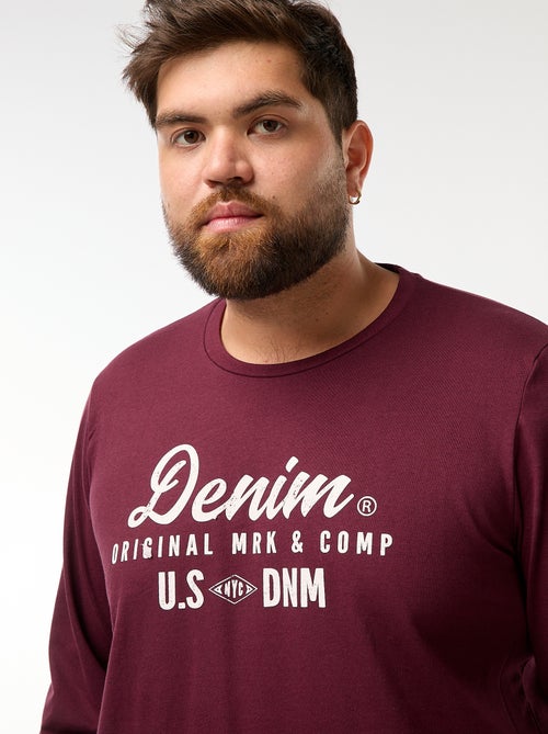 Conjunto de pijama comprido t-shirt + calças - 2 peças - Kiabi