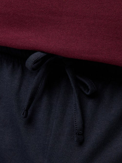 Conjunto de pijama comprido t-shirt + calças - 2 peças - Kiabi