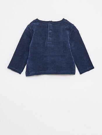 Conjunto de pijama comprido t-shirt + calças com pés polares - 2 peças