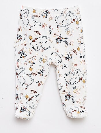 Conjunto de pijama comprido t-shirt + calças com pés polares - 2 peças