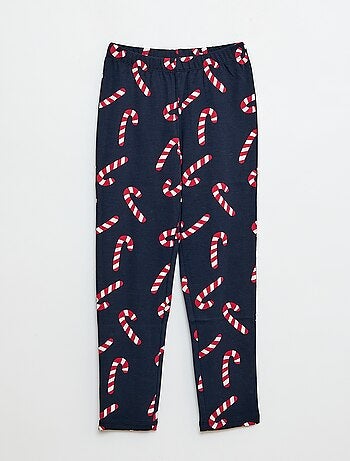 Conjunto de pijama comprido t-shirt + calças 'Natal' - 2 peças