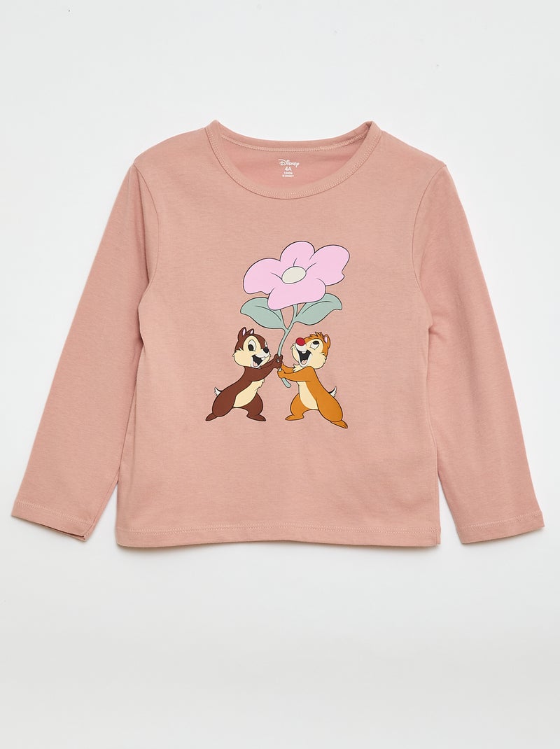 Conjunto de pijama comprido 'Tic Tac' 'Disney' - 2 peças Rosa - Kiabi