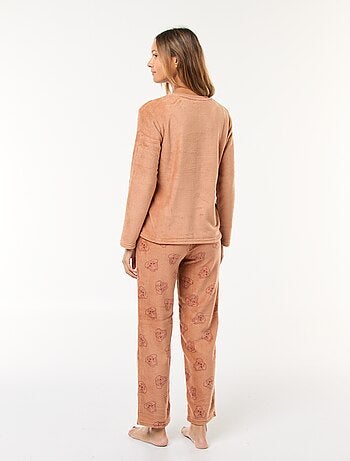 Conjunto de pijama comprido 'Tic Tac' 'Disney' em polar - 2 peças