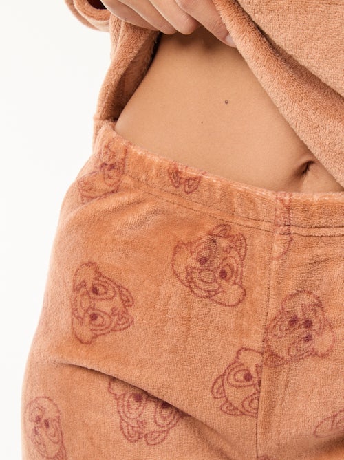 Conjunto de pijama comprido 'Tic Tac' 'Disney' em polar - 2 peças - Kiabi