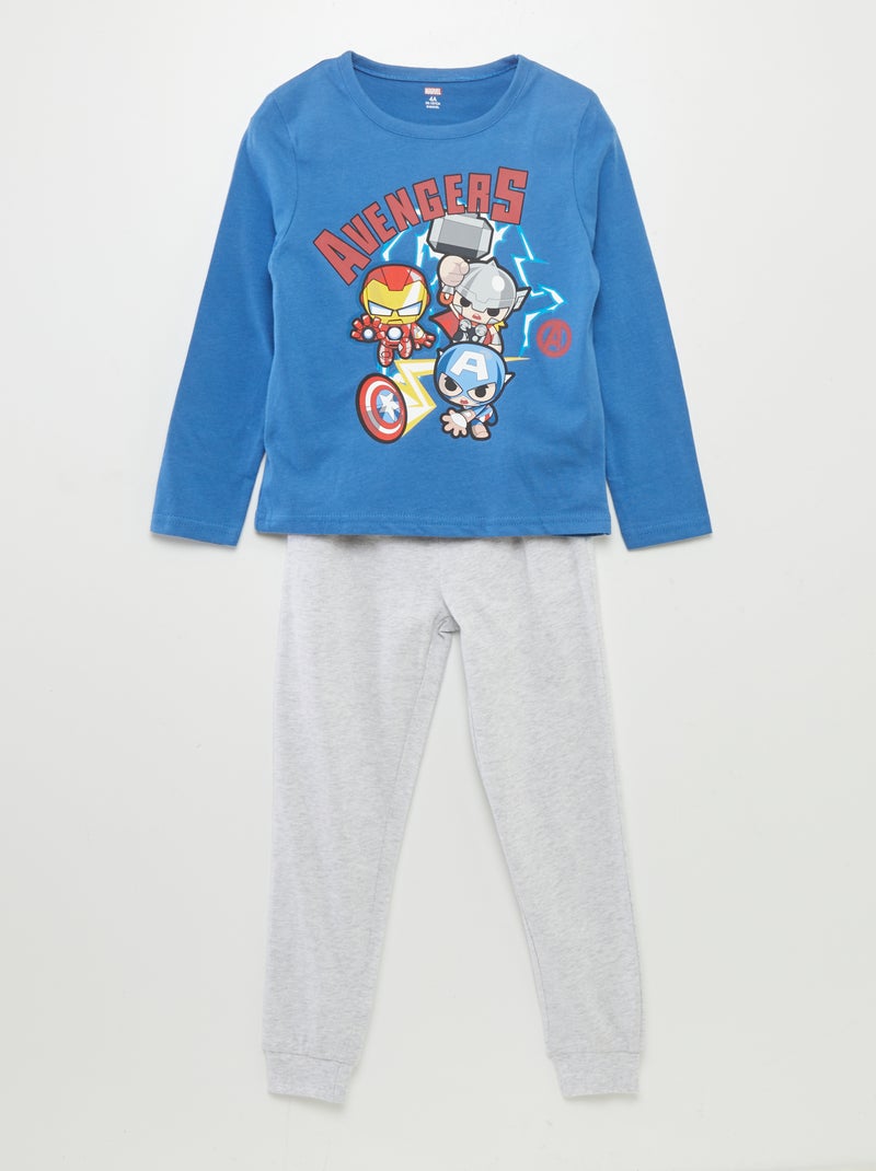 Conjunto de pijama comprido 'Vingadores' - 2 peças AZUL - Kiabi