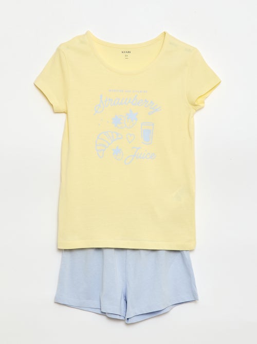 Conjunto de pijama curto - 2 peças - Kiabi