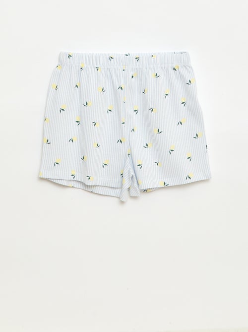 Conjunto de pijama curto - 2 peças - Kiabi