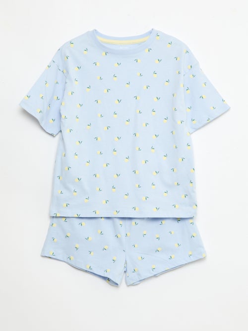 Conjunto de pijama curto - 2 peças - Kiabi