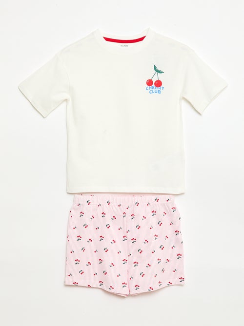 Conjunto de pijama curto - 2 peças - Kiabi