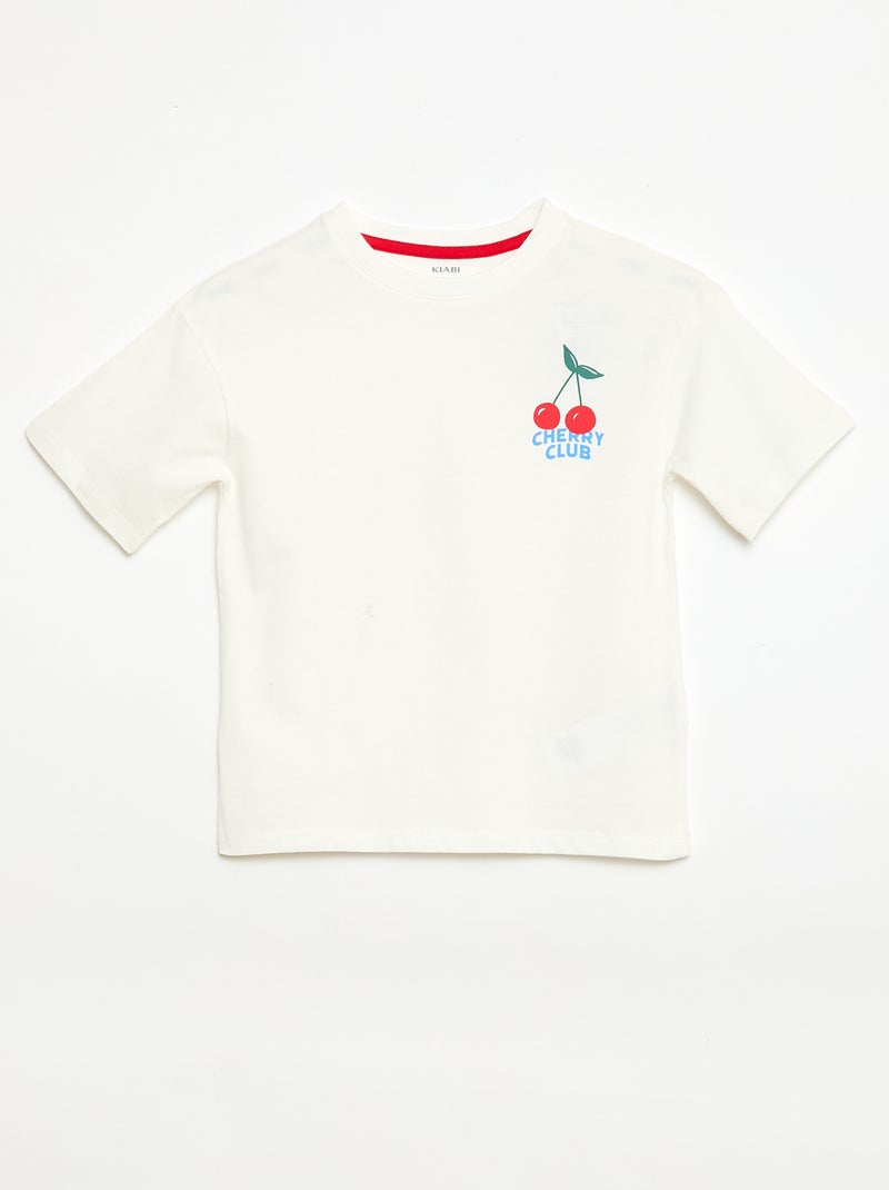 Conjunto de pijama curto - 2 peças Branco - Kiabi