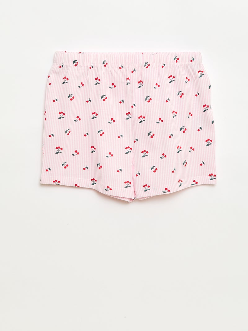Conjunto de pijama curto - 2 peças Branco - Kiabi