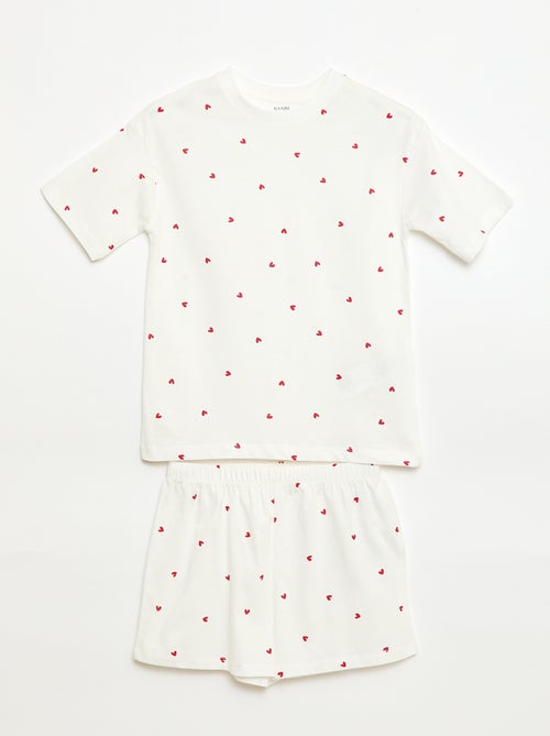 Conjunto de pijama curto - 2 peças - Kiabi