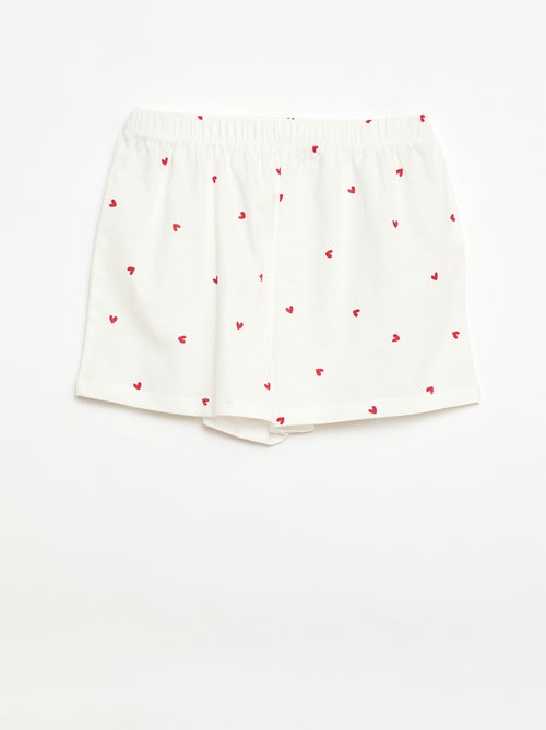 Conjunto de pijama curto - 2 peças - Kiabi