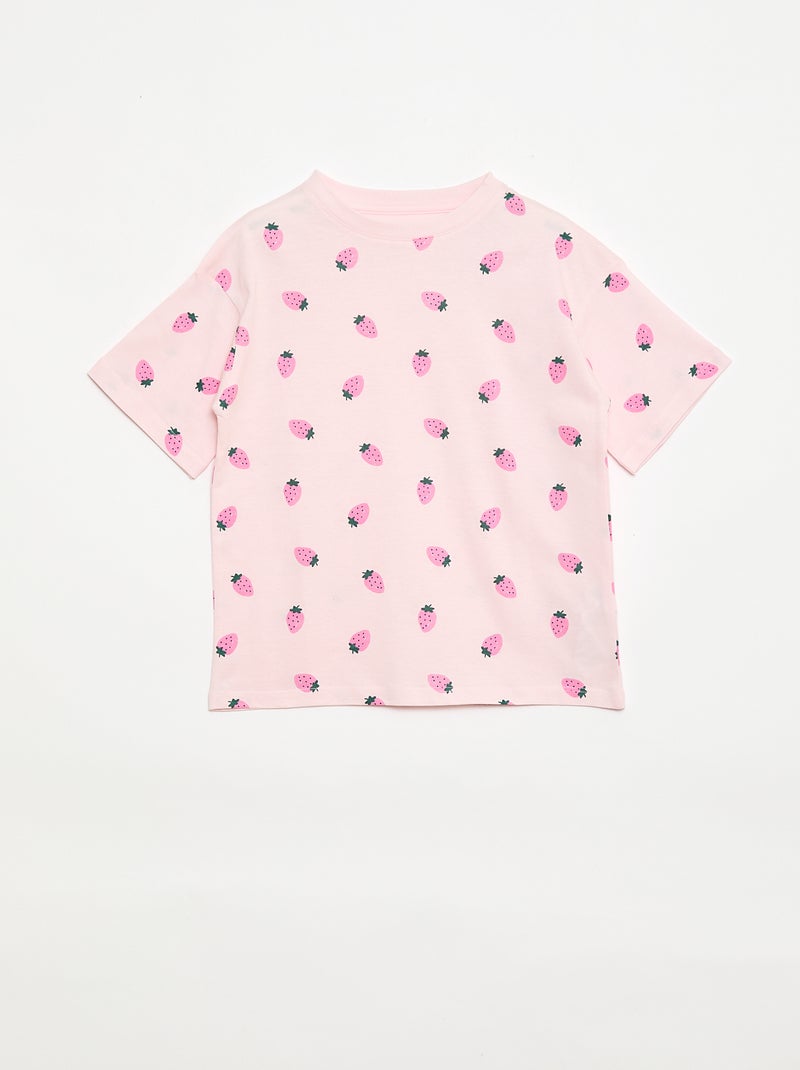 Conjunto de pijama curto - 2 peças Rosa - Kiabi