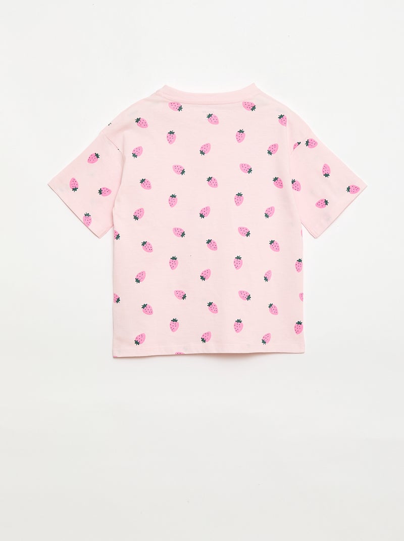 Conjunto de pijama curto - 2 peças Rosa - Kiabi