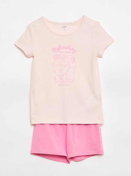 Conjunto de pijama curto - 2 peças - Kiabi