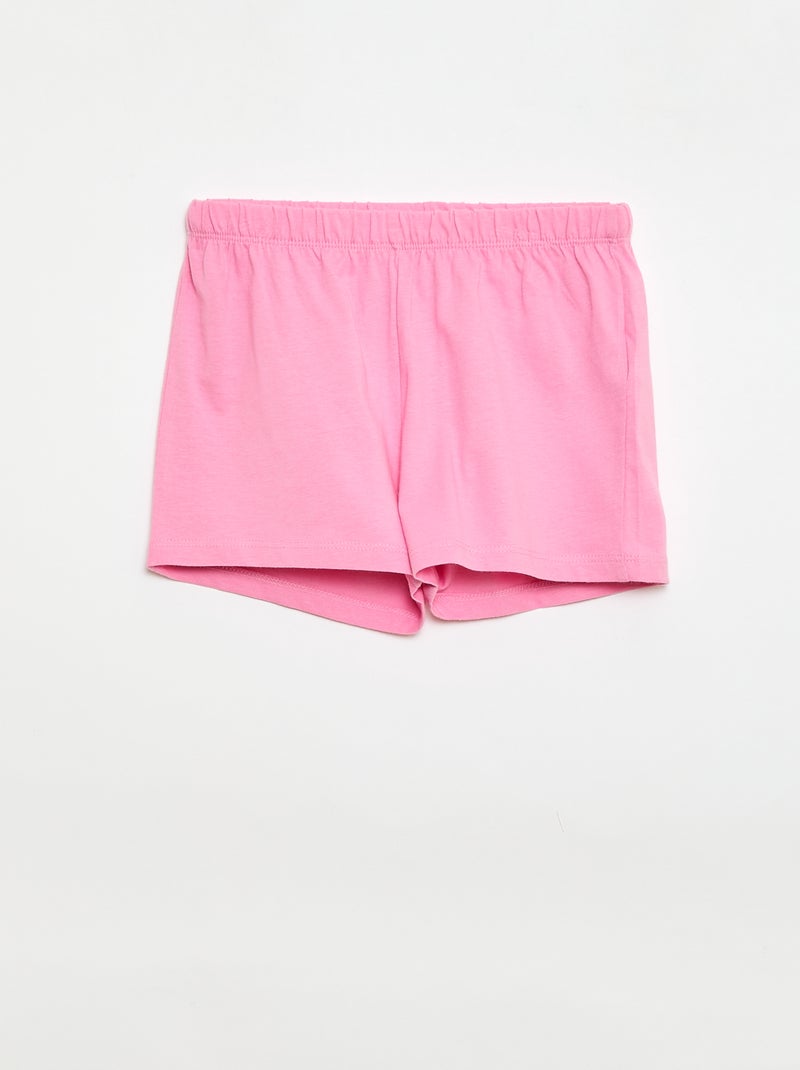 Conjunto de pijama curto - 2 peças Rosa - Kiabi