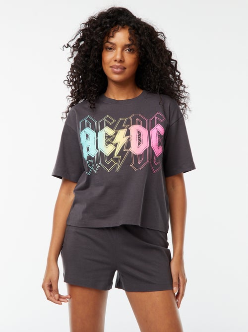 Conjunto de pijama curto 'ACDC' - 2 peças - Kiabi