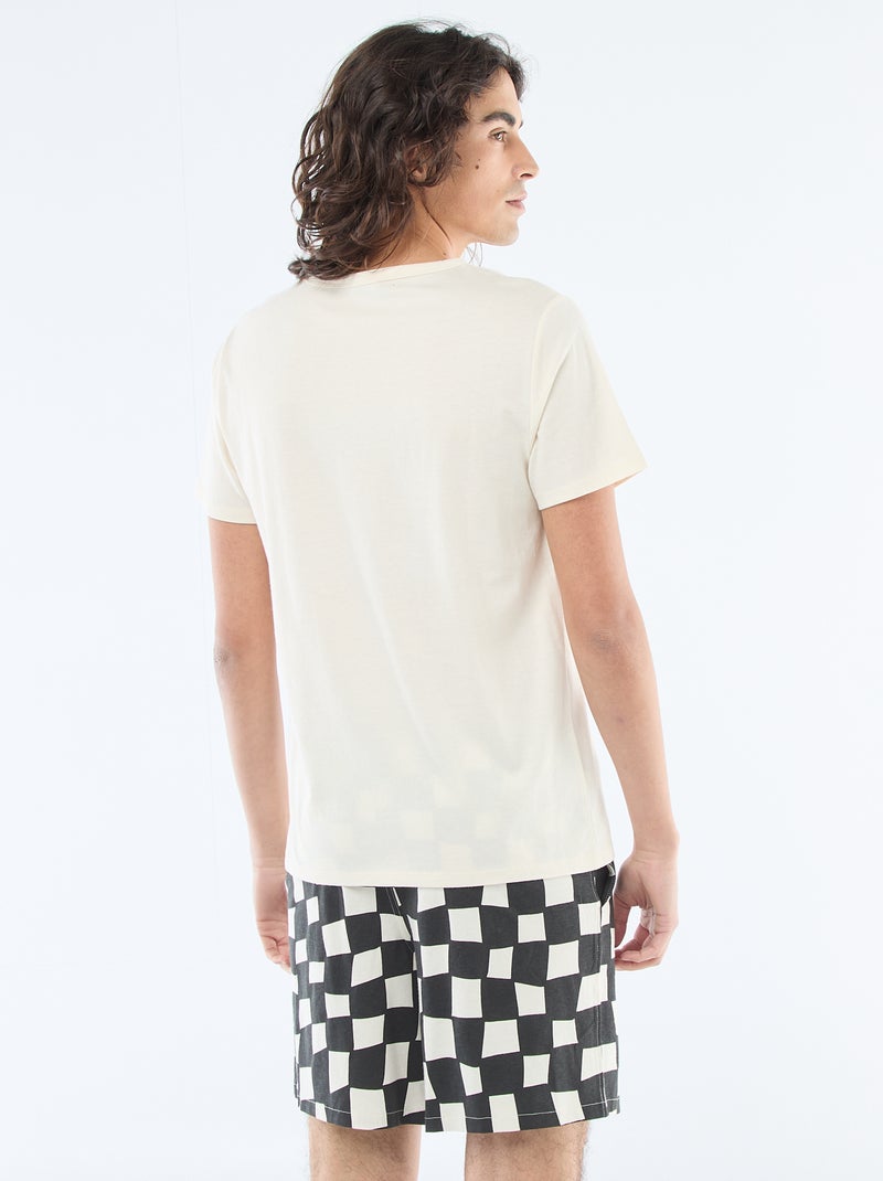 Conjunto de pijama curto 'Agathe Sorlet x Kiabi' - Dia dos Namorados Branco - Kiabi