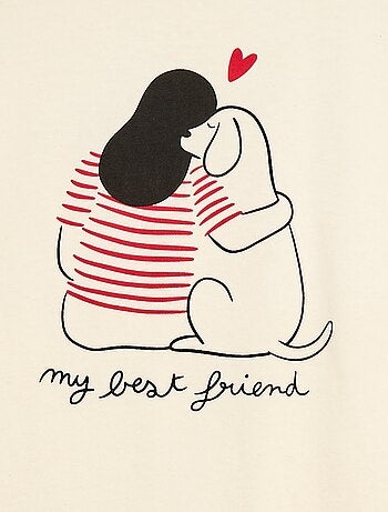 Conjunto de pijama curto 'Agathe Sorlet x Kiabi' - Dia dos Namorados