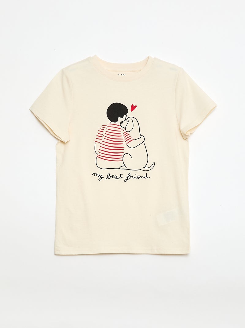 Conjunto de pijama curto 'Agathe Sorlet x Kiabi' - Dia dos Namorados Branco - Kiabi