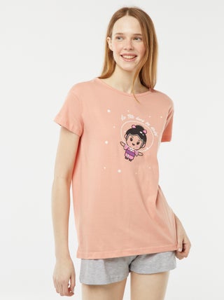 Conjunto de pijama curto + calções - 2 peças