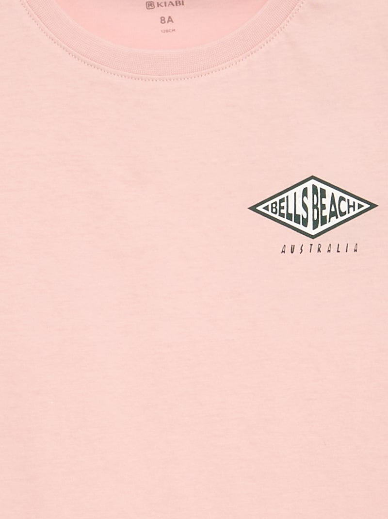 Conjunto de pijama curto, calções + t-shirt - 2 peças Rosa - Kiabi