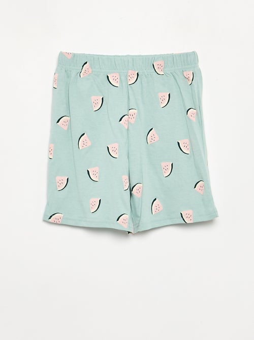Conjunto de pijama curto, calções + t-shirt - 2 peças - Kiabi