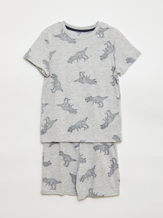 Conjunto de pijama curto, calções + t-shirt - 2 peças