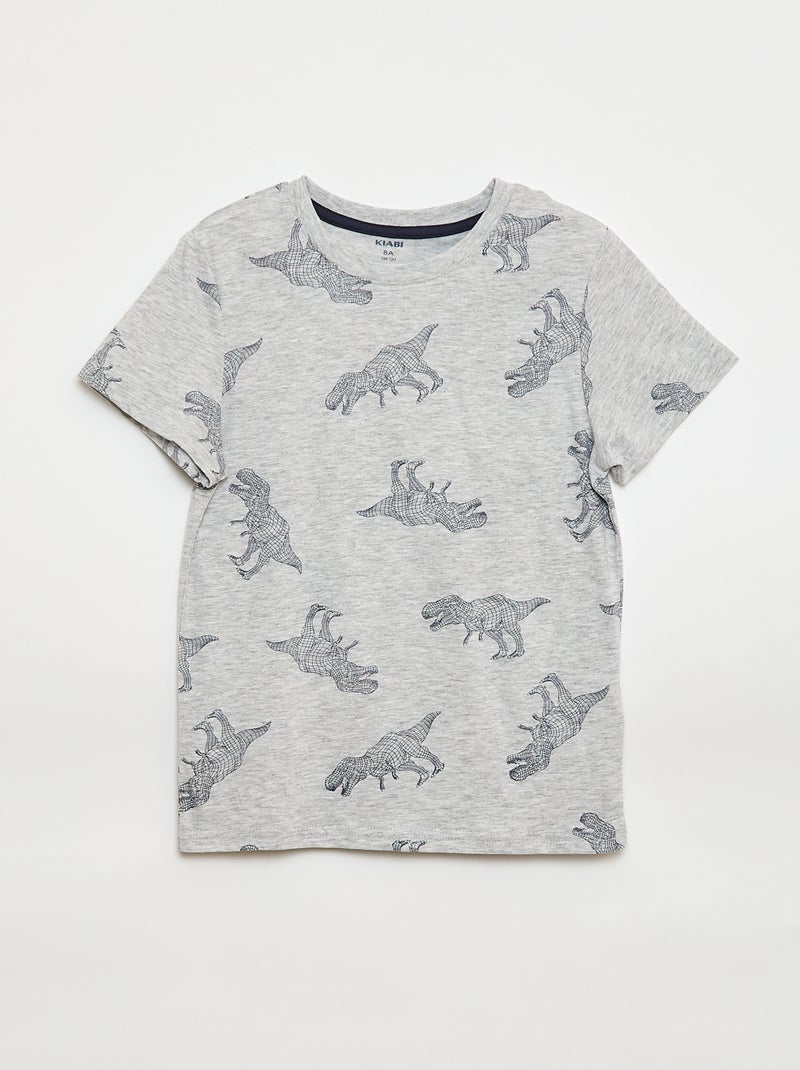 Conjunto de pijama curto, calções + t-shirt - 2 peças Verde - Kiabi