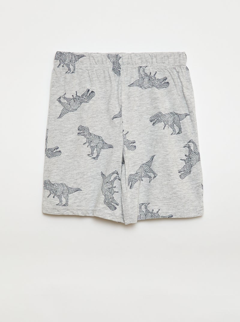 Conjunto de pijama curto, calções + t-shirt - 2 peças Verde - Kiabi