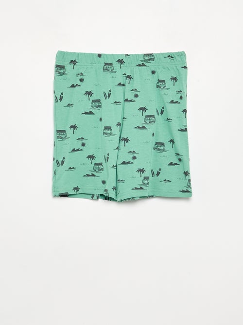 Conjunto de pijama curto, calções + t-shirt - 2 peças - Kiabi