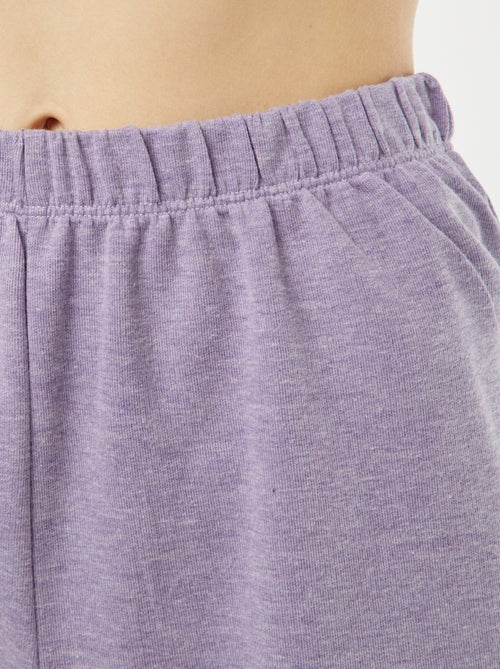 Conjunto de pijama curto calções + t-shirt com bordado - 2 peças - Kiabi