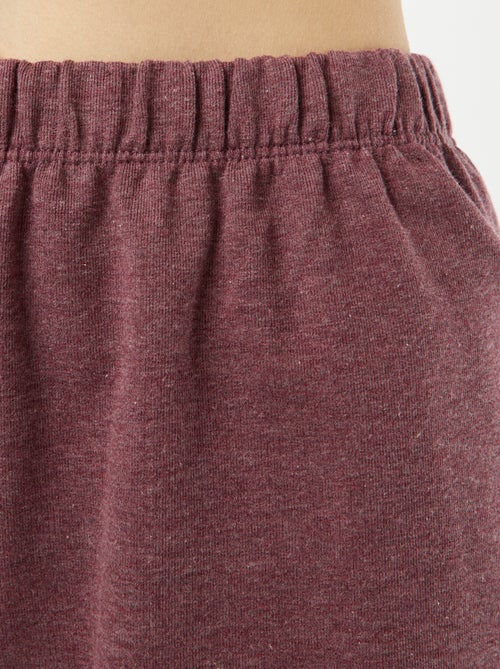 Conjunto de pijama curto calções + t-shirt com bordado - 2 peças - Kiabi